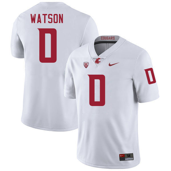 Jaylen Watson WSU Cougars Jersey.Washington State Cougars #0 Jaylen Watson Jersey Youth-White